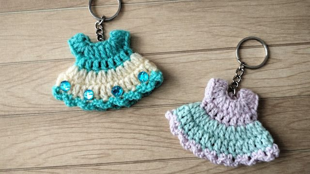 Crochet Mini Dress Keychain