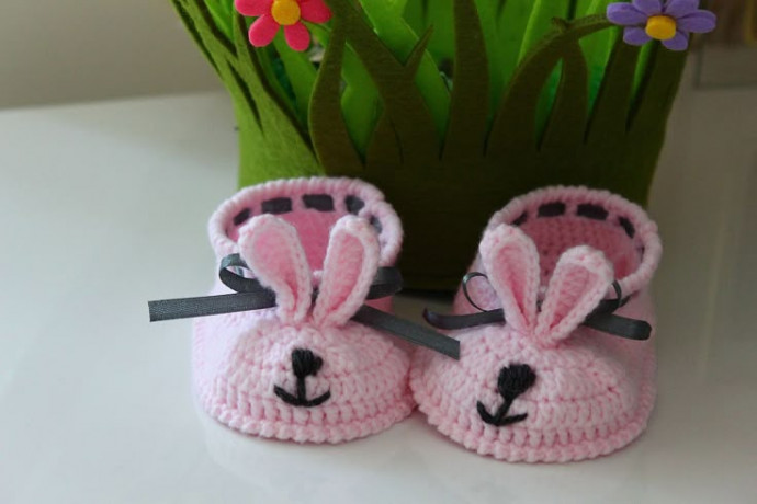 Crochet Bunny Baby Booties