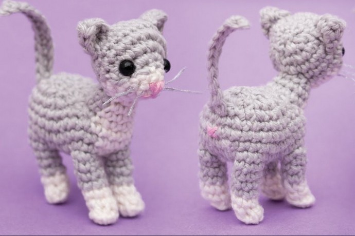 Crochet Standing Cat Amigurumi