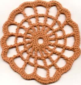 Crochet Wagon Wheel Doily