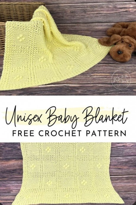 Gender Neutral Crochet Baby Blanket (Free Pattern)