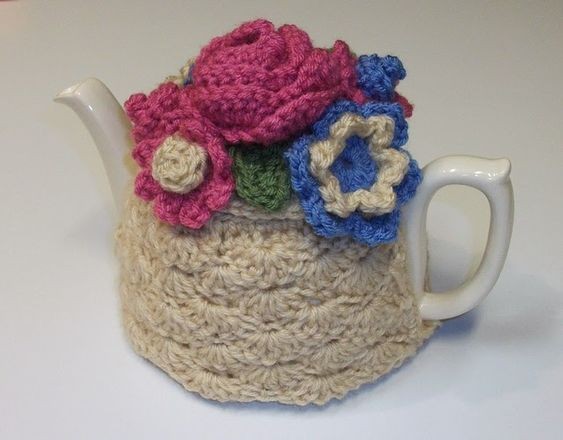 Crochet Shell Stitch Teapot Cozy