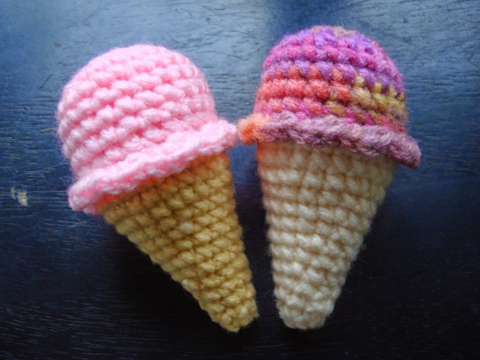 Crochet One Bite Ice Cream Cone