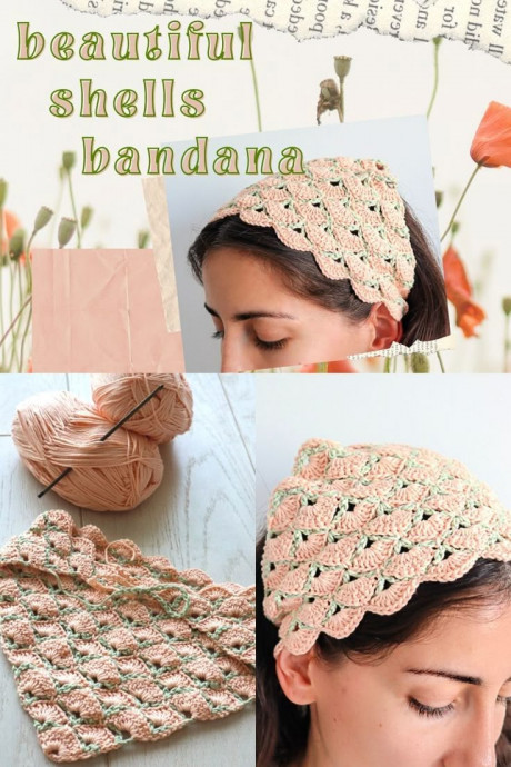 Crochet Beautiful Shell Bandana