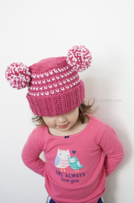 Lolly-Poms Sweetheart Beanie