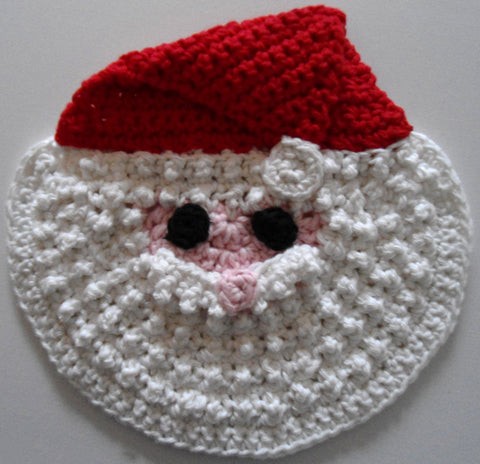 Crochet Santa Dishcloth