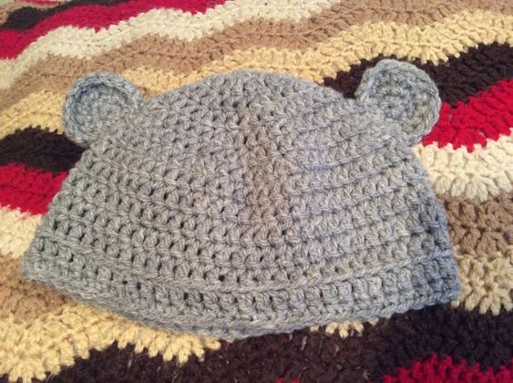 Crochet Baby Bear Hat With Ears