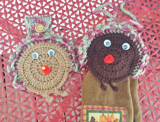 Crochet Turkey Gobble Towel Holder