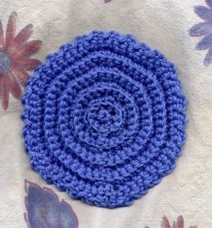 Crochet Flat Circular Scrubbie