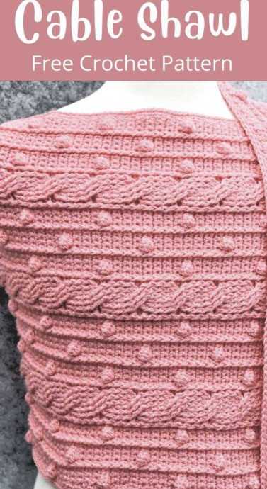 Crochet Cable Stitch Shawl Pattern (FREE)