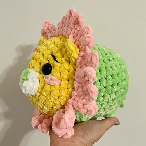 Crochet Flower Amigurumi Lion