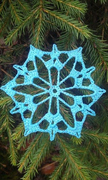 Crochet Winter Aconite Snowflake