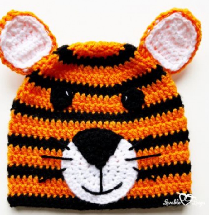 Crochet Tiger Hat (Free Pattern)