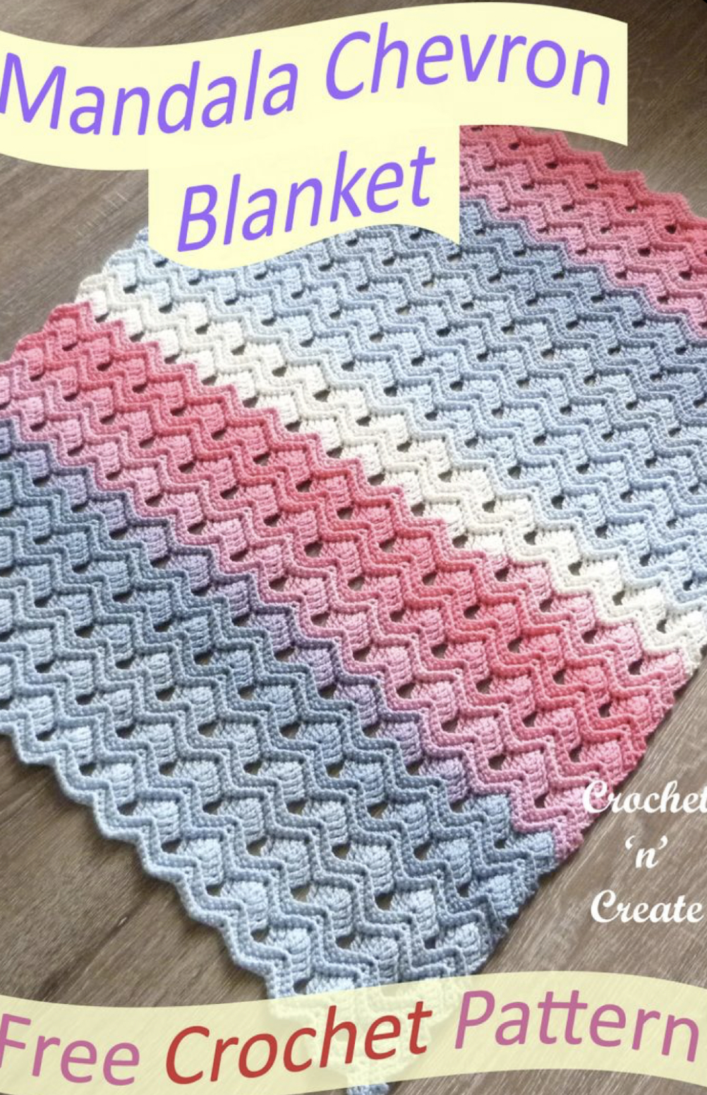 Mandala Chevron Crochet Blanket – FREE CROCHET PATTERN — Craftorator