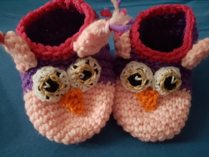 Crochet Owl Slippers