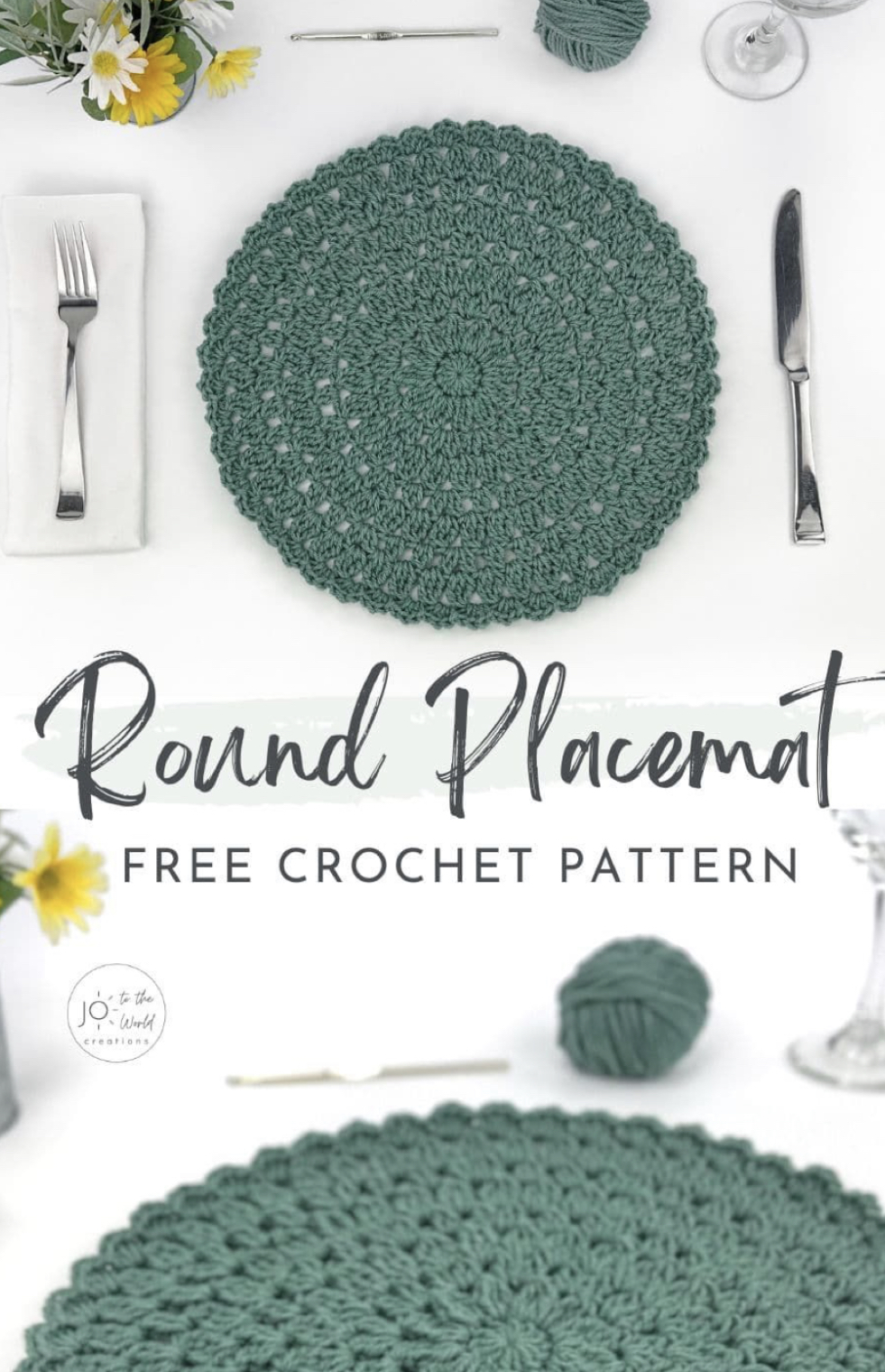 Crochet Round Placemat (Free Pattern) – FREE CROCHET PATTERN — Craftorator