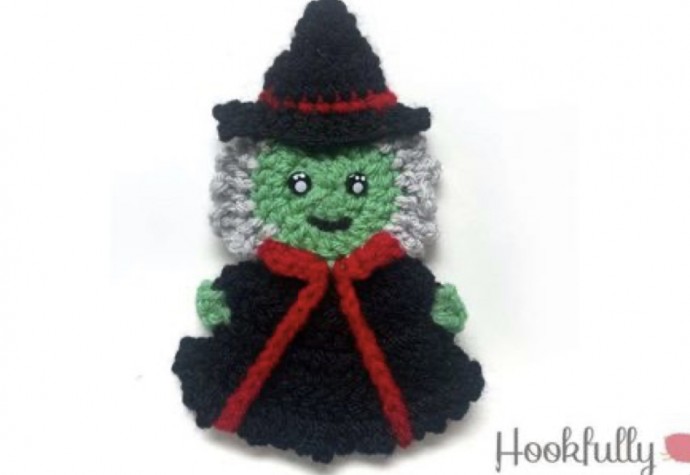 Crochet Witch Applique (Free Pattern)