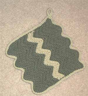 Crochet Thick Ripple Hotpad