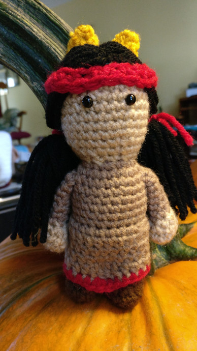 Crochet Indian Girl Doll