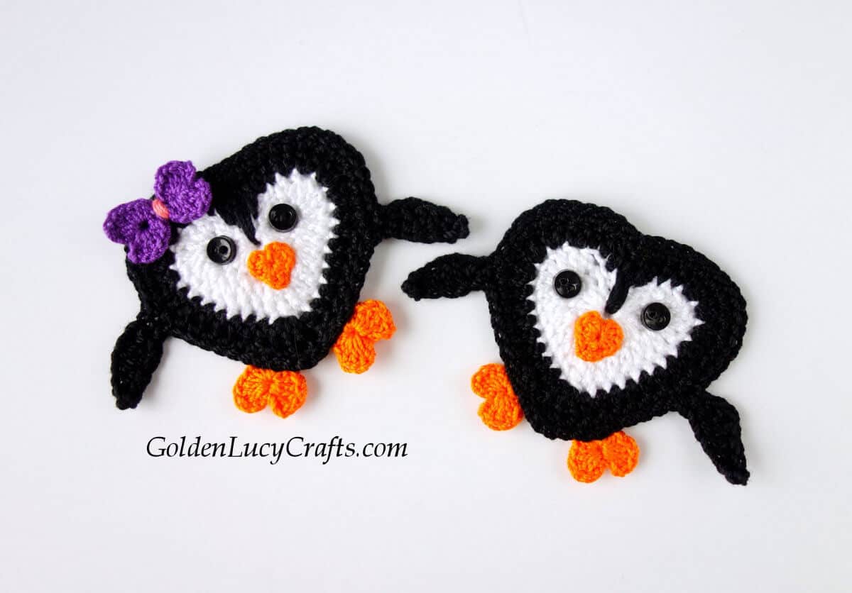 Crochet Penguin Applique