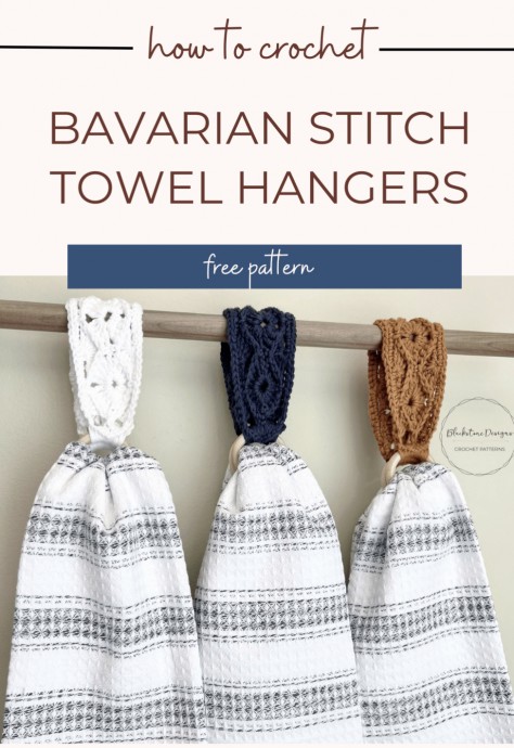 How to Crochet the Bavarian Stitch Towel Hangers – Free Pattern