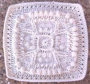 Crochet Iron Cross Square Dishcloth