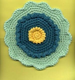 Crochet Flower for Spring Dishcloth