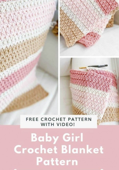 Free Crochet Pattern: Strawberry Cone Baby Blanket