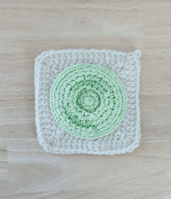 Crochet Honeydew Melon Square