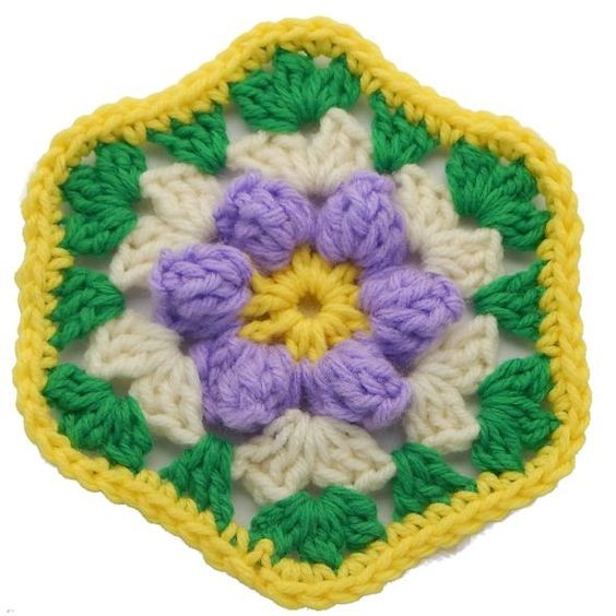 Crochet June Hexagon Motif