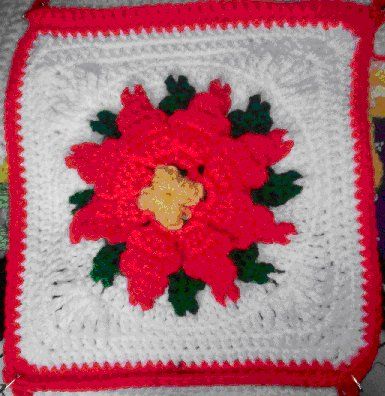 Crochet Bonnie's Poinsettia Afghan Square – FREE CROCHET PATTERN ...