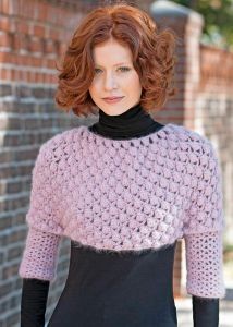 Crochet Popcorn Pizzazz Bolero For Women