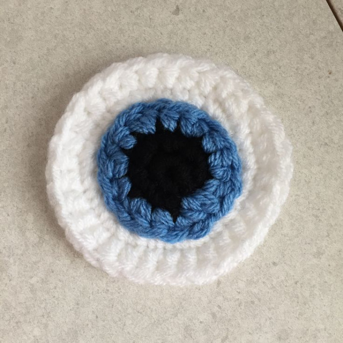 Crochet Halloween Eyeball Coasters