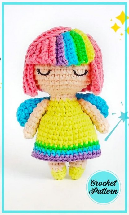 Crochet Rainbow Fairy Doll Amigurumi