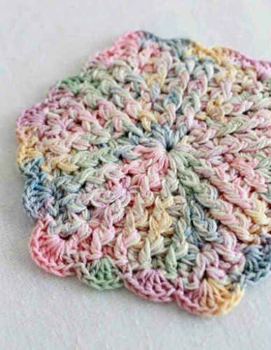 Crochet Vintage Pastels Coaster