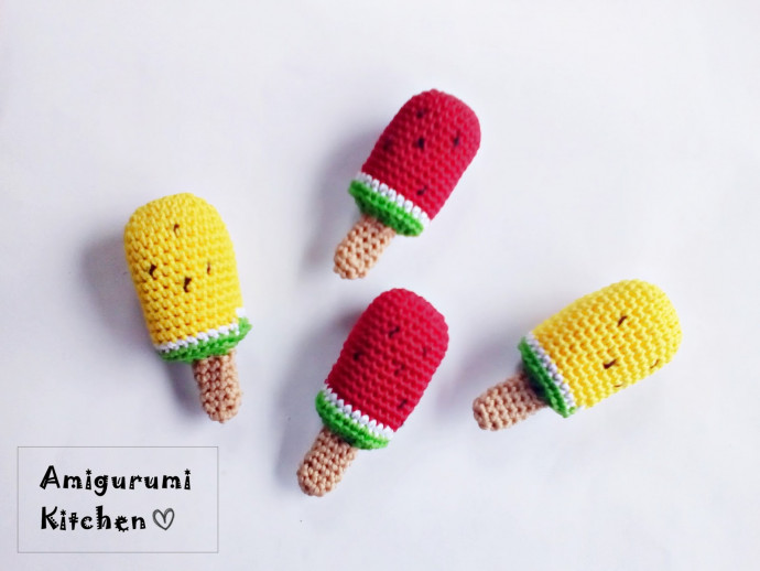 Crochet Watermelon Ice Cream