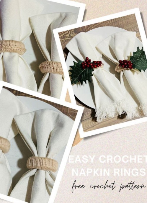 Crochet Napkin Rings (Free Pattern)