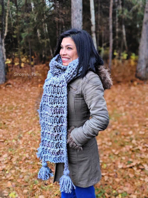 Crochet Ragged Falls Scarf