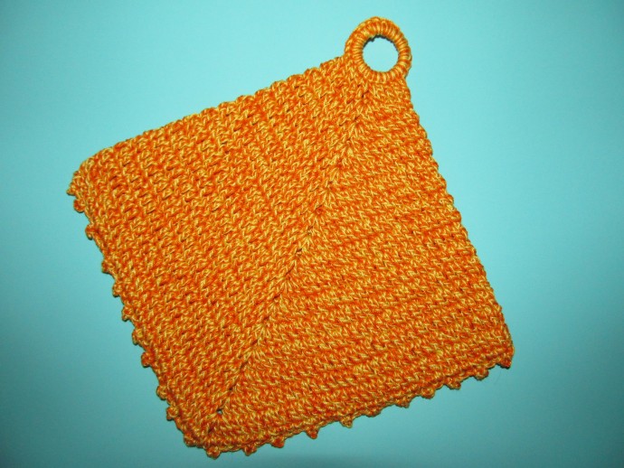 Crochet Double-Sided Diagonal Pot Holder