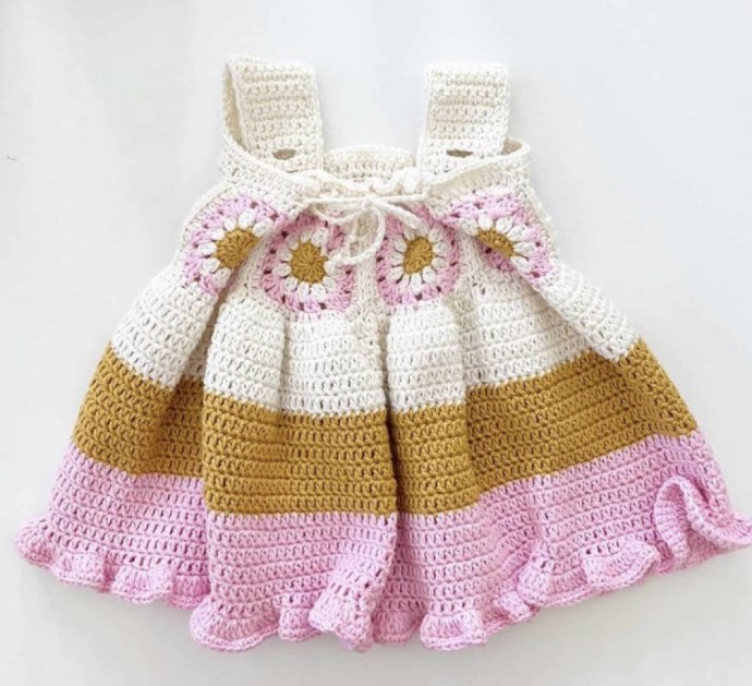 Free Crochet Baby Boho Sundress Pattern