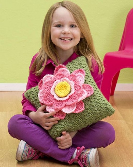 Crochet Spring Fling Pillow