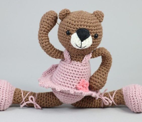 Crochet Amigurumi Ballet Bear