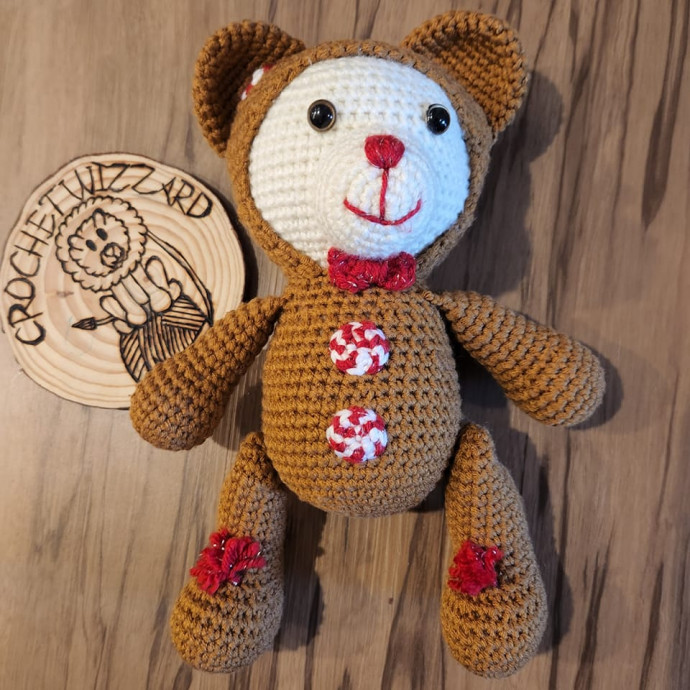 Crochet Ginger the Gingerbread Bear