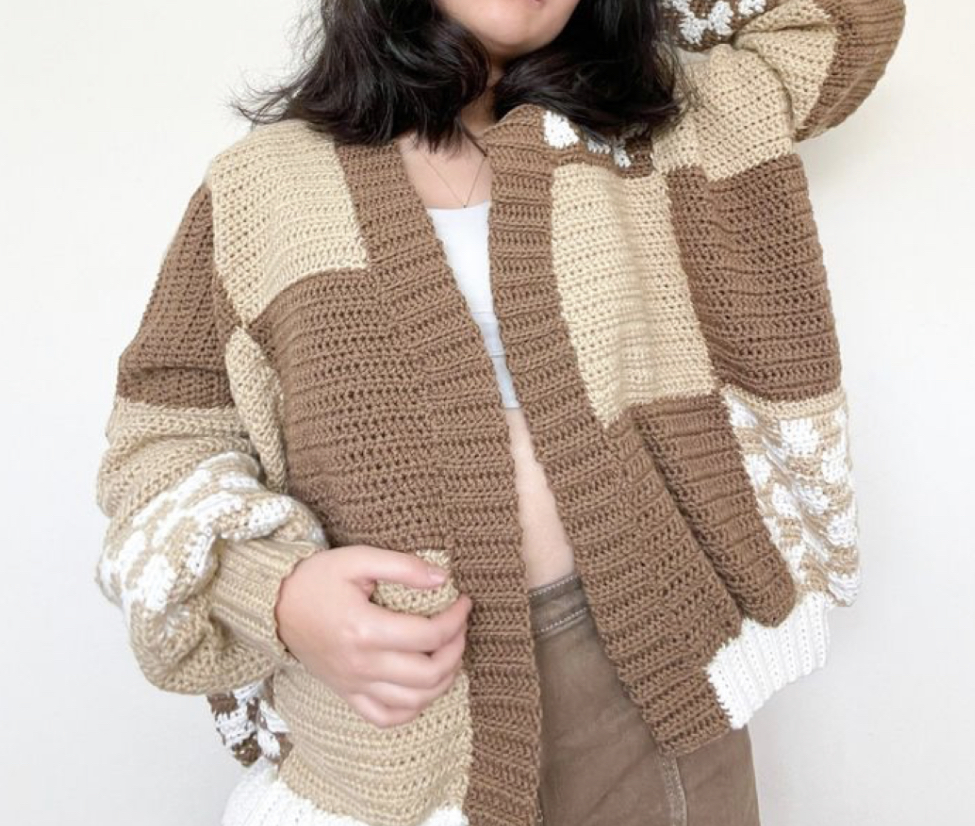 Crochet Brown Patchwork Cardigan – FREE CROCHET PATTERN — Craftorator