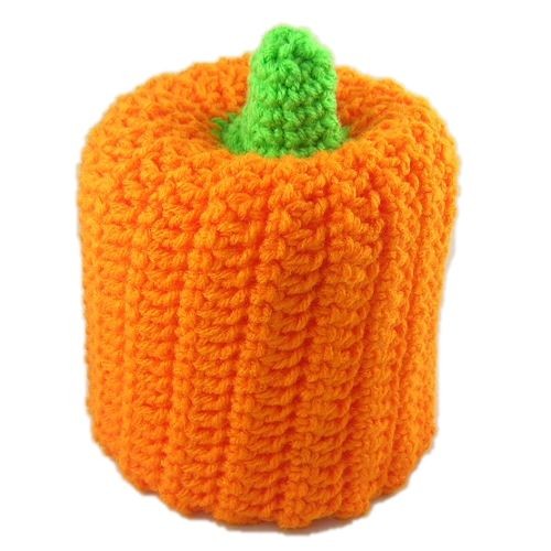 Crochet Pumpkin Bath Tissue Cover