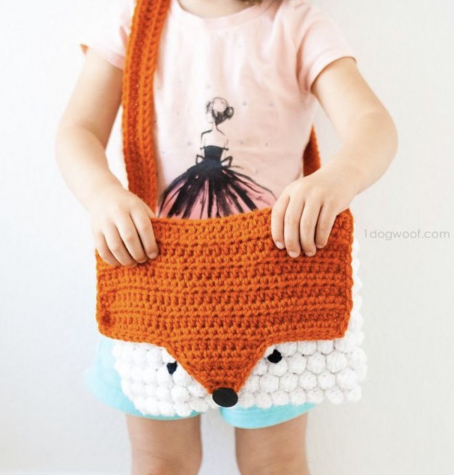 Orange Fox Purse