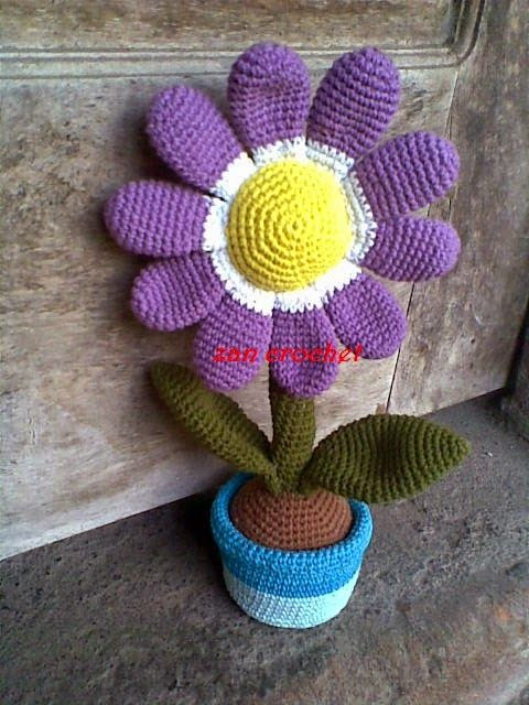 Crochet Flower in the Pot