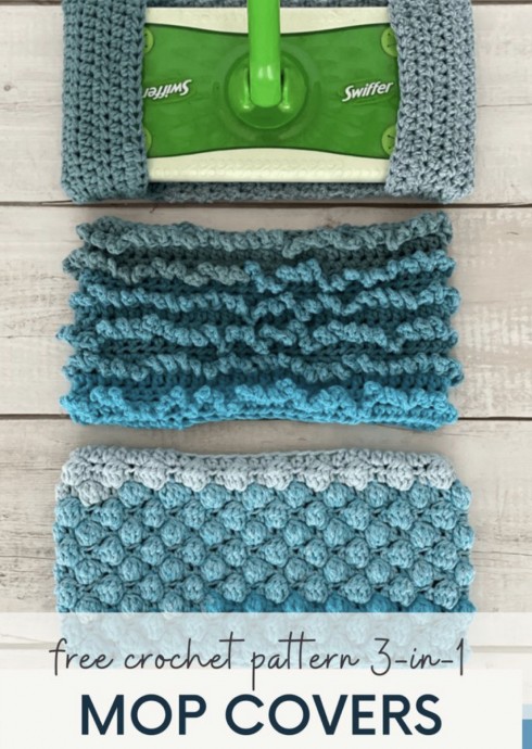 Reusable Mop Cover Free Crochet Pattern 3-in-1