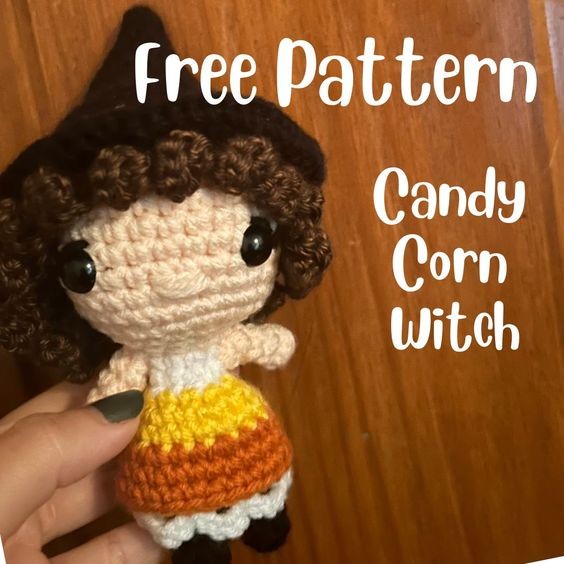 Crochet Candy Corn Witch