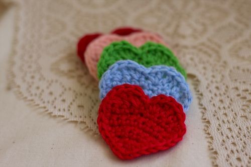 Crochet Heart Applique